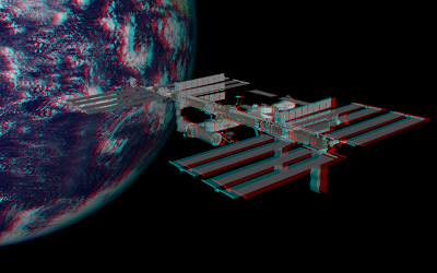ISS anaglyphic stereo